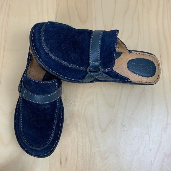 boc Shoes - BOC Blue Suede Shoes Clog Style Size 9